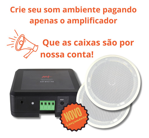 Kit Som Ambiente Amplificador Bluetooth Bta-1 G2 + Brinde