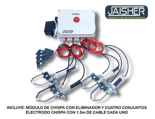 Encendido Electrónico Chispero Para 4 Parrillas 4 Quemadores