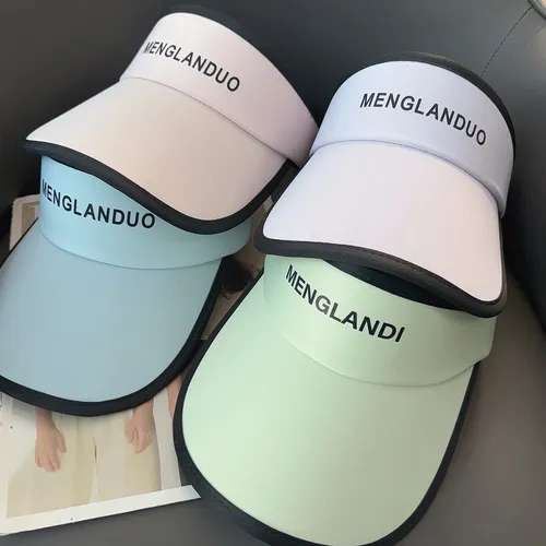 Gorra De Verano Violeta De Seda Helada Con Ala Larga, Sombre