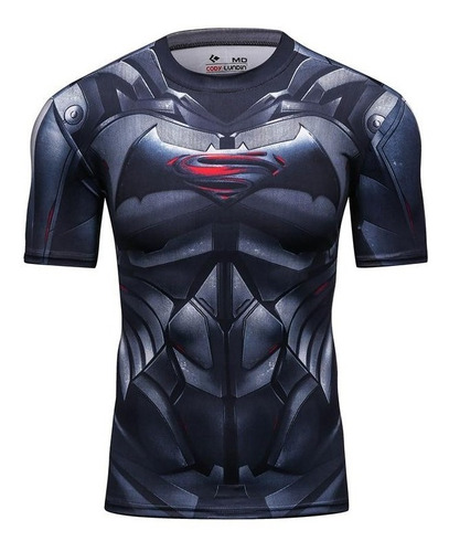 Polera De Compresion Superheroes Batman Vs/superman Gym