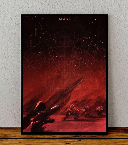 Cuadro 33x48 Poster Enmarcado Marte Destiny Videojuego