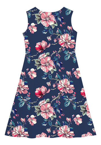 Camisola Elástica Con Estampado De Flores Y Niños Pequeños,