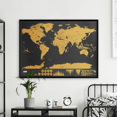 Los Afortunados De Londres | Mapa Del Mundo Para Raspar | De