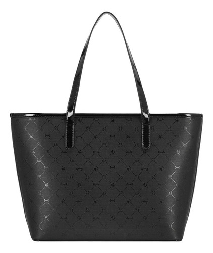 Bolsa Tote Para Mujer Lucifer W Capsule Negro Hbcaetano5cw Acabado De Los Herrajes Oro Diseño De La Tela Gráfico