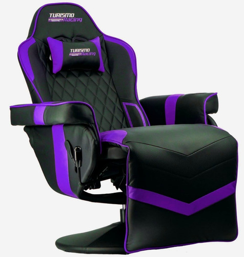 Sofa Gamer Reclinable Giratoria Color Morado Turismo Racing