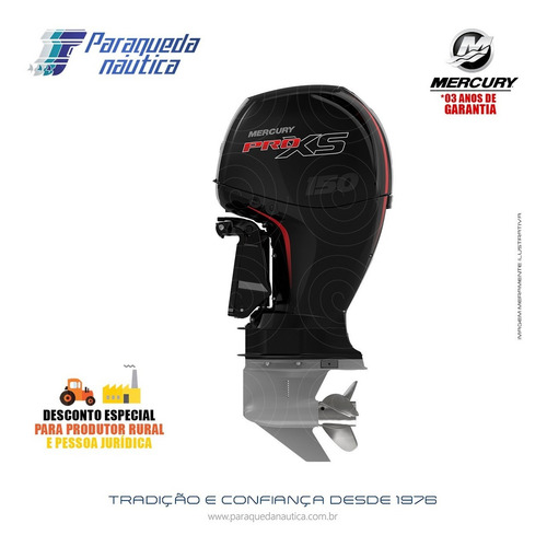 Motor De Popa Mercury 4 Tempos 150hp L 3.0l Efi Pro Xs
