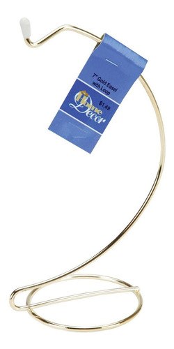 Imagen 1 de 1 de Caballete Metal Dorado Soporte Adorno Bucle 7 Pulgadas