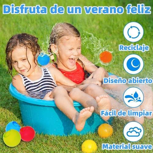 Reutilizable Globos Agua Silicona Bolas Llenado Rápido 24pzs