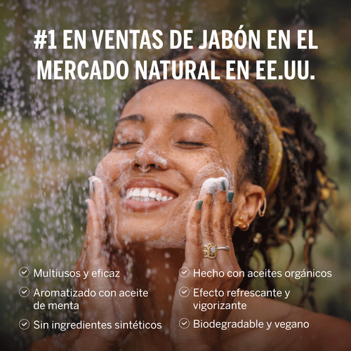 Jabón Liquido De Castilla Organico Dr. Bronners Menta 3.8lt