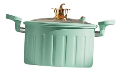 Olla A Presión Grande Antiadherente - 5 Litros, Con Doble Asa, Para Gas E Inducción, Ideal Para Cocinar Rápido