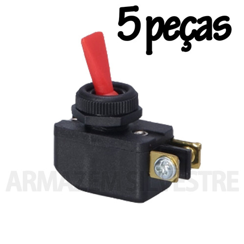 5 Chave Interruptor Alavanca Unipolar 6a Cs-301d Margirius