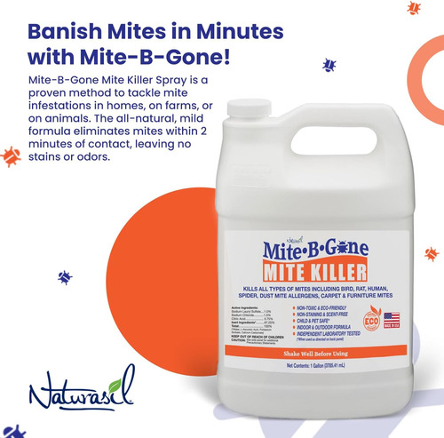 Mite-b-gone-spray De Tratamiento Para Matar Ácaros, Polvo, A
