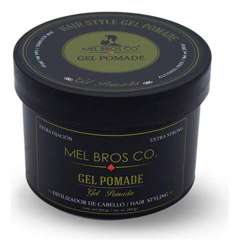 Mel Bros Co ® Gel Pomada Extra Fijación 260gr Sin Alcohol