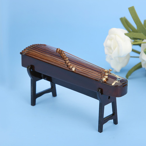 Instrumento Musical De Madera Modelo Cítara China En Miniatu