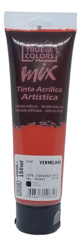 Tinta Acrílica Artistica Mix True Colors 150ml 2134 Vermelhã
