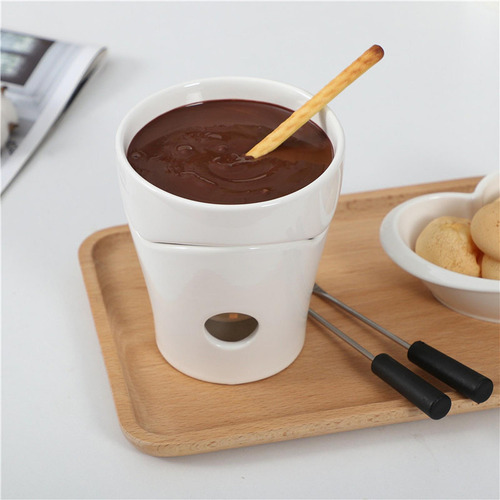 Pot De Chocolate Cerámica Cerámica Fondue Set Helada