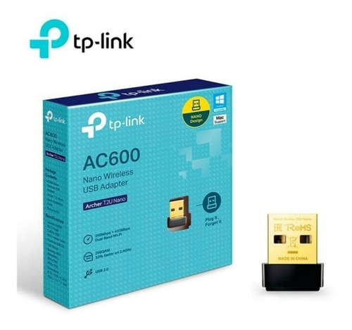 Adaptador Inalámbrico Nano Usb De Doble Banda Ac600 Archer 