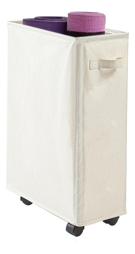 L Cesta De Ropa Plegable Grande Y Delgada Con Ruedas