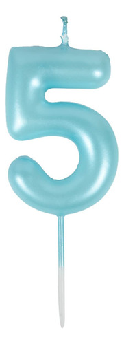 Vela Cumpleaño Numero 5 Decoracion Pastel Para Niño Adulto