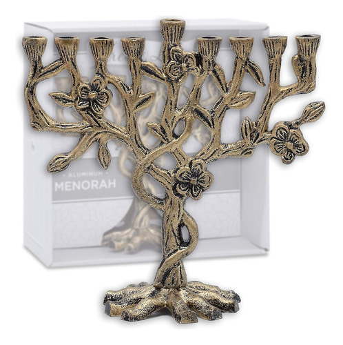 Ner Mitzvah Menorah, Estilo Árvore Da Vida, Alumínio Aa Aa