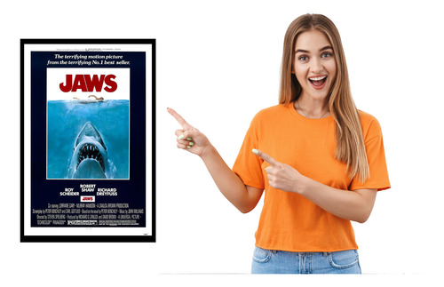 Póster De Tiburon 1 La Película Con Marco