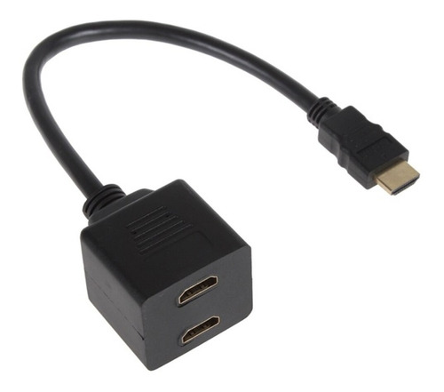 Splitter Hdmi 1 Macho 2 Hembras Cable Duplicador Dos Salidas