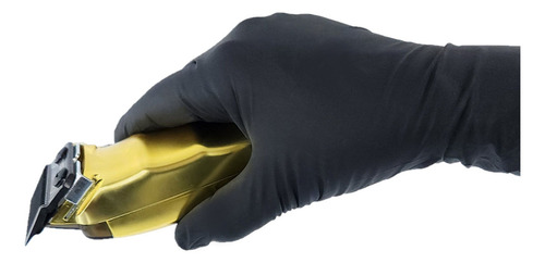 Guantes De Nitrilo Resistentes Uso Rudo Color Negro Talla S