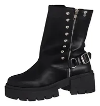 Comprar Botas Borcegos Mujer Caña Media Zapato Tachas Plataforma
