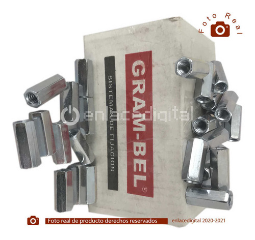 Imagen 7 de 10 de Cople Hexagonal Ch14 Grambel 1/4 Varilla Roscada