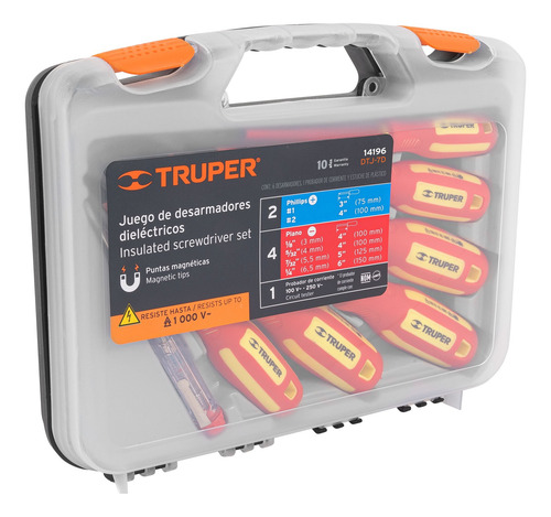 Desarmadores Dielectricos 1000v + Probador Corriente 14196