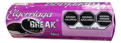 Galletas De Cacao Elgorriaga Con Crema Sabor Nata 180g