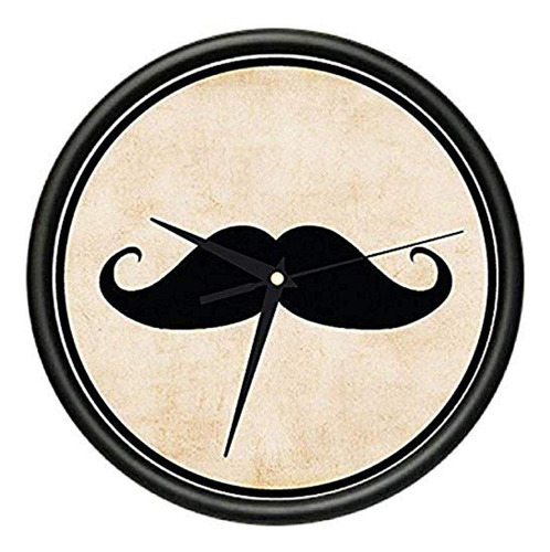 Signmission Reloj De Pared Con Bigote Hipster Cool Stache