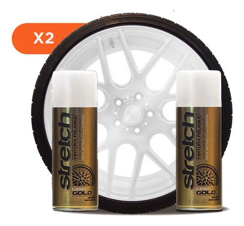 Kit X2 Stretch Pintura Removible Blanco Perlado Vinilo