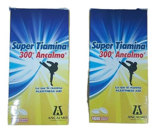 Super Tiamina 300 Ancalmo 100 Tabs Paquete De 2 Sabor insaboro