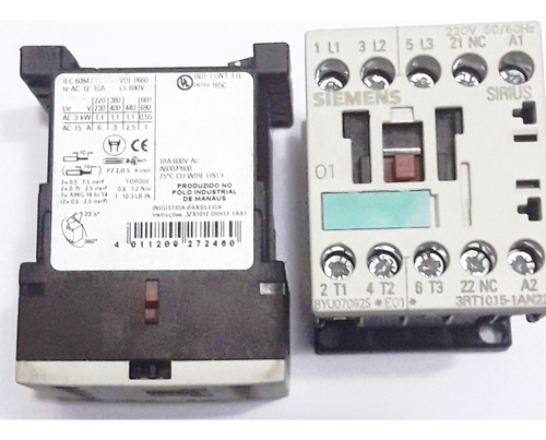 Contator 3rt1015 1ab01 7 A 24 Vca Tripolar Siemens