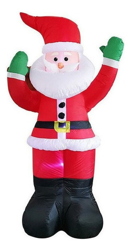 Papá Noel Inflable Con Decoración Navideña Led De 1,8 M