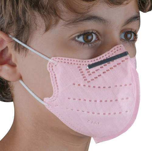 Kit 30 Máscaras N95 Infantil 5 Camadas De Proteção Pff2 Cor Rosa