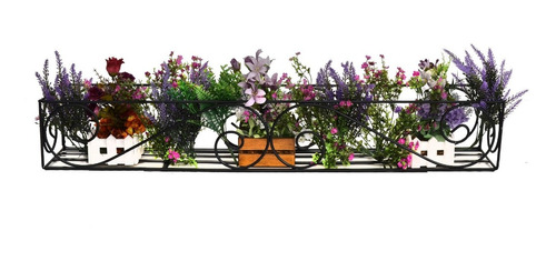 Jardineira Suporte Ferro Janela Para Vasos De Flores 1 Metro | Parcelamento  sem juros