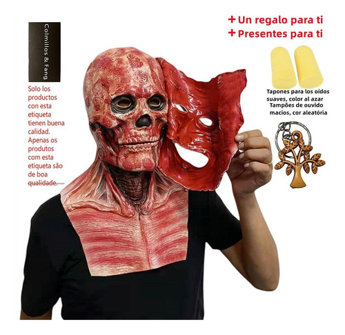 Máscara De Látex De Doble Payaso De Terror Para Cosplay De H