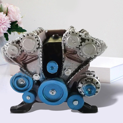 Ornamento De Motor De Carro De 8 Cilindros Estilo Industrial