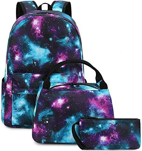 Juego De Mochila Cartuchera Y Lunchera Escolares Galaxia