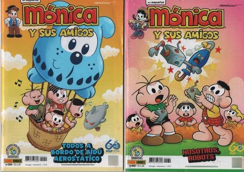 TURMA DA MÔNICA E SUS AMIGOS, de Mauricio de Souza. Editora Panini, capa mole em espanhol