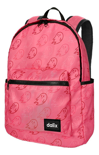 Mochila Dalix Ghost Vibes Em Rosa Choque Para Viagem, Bolsa