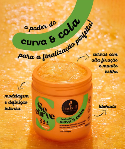 Gelatina Finalizadora Curva E Cola Se Curve Haskell 500g