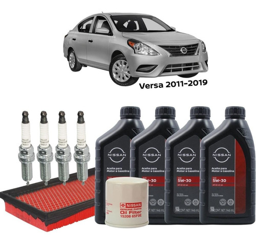 Jgo Afinacion Con Cambio De Aceite Nissan Versa 2017 Orig