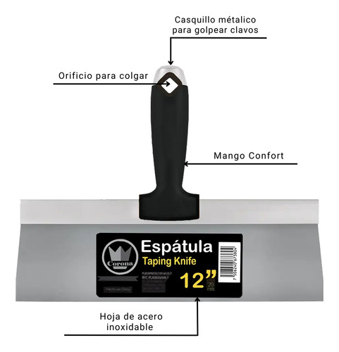 Espátula 12¨ Corona