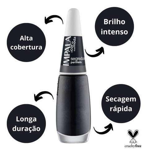 Esmalte de uñas cor Impala Cremoso A Cor da sua Moda de 7.5mL de 1 unidades