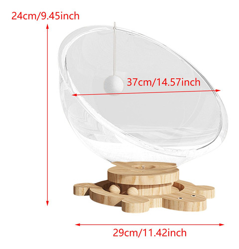 Cama Para Gatos En Cápsula Transparente, Cama Para L
