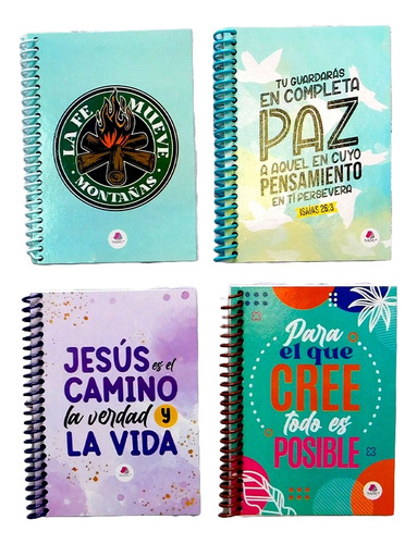 Cuaderno Cristiano Tamaño A6 H. Lisas Pack X12