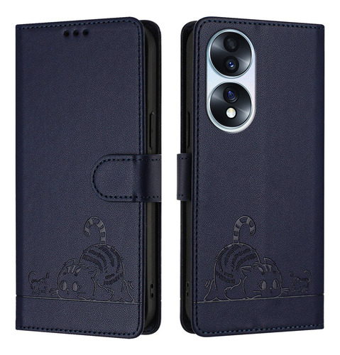 H Gato Patrón Cartera Funda For Honor 70 5g